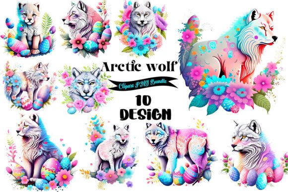 Download Vintage Arctic Wolf Clipart Bundle - Premium Bundle