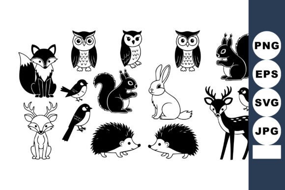 Download Woodland Animals Set with Fox Owl Squirr - Woodland animals set Collection