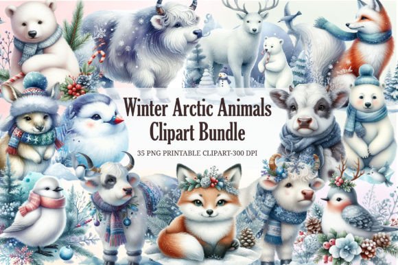 Download Winter Arctic Animals Clipart Bundle - Premium Resources