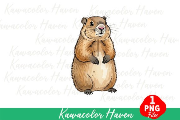 Download Watercolor Groundhog Cute Wildlife Art - Wildlife Collection
