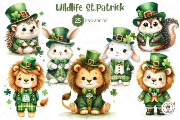 Download Watercolor Cute Wildlife St.patrick Day - Wildlife Collection