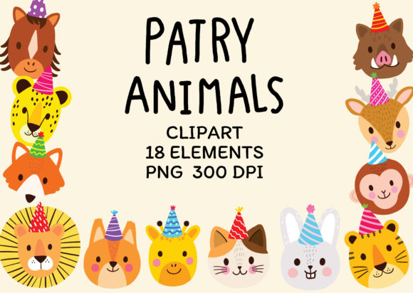 Download Cartoon Cute Wildlife Animal Clipart Set - Wildlife Collection