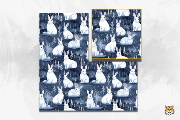 Download Arctic Hare Seamless Pattern - Premium Resources